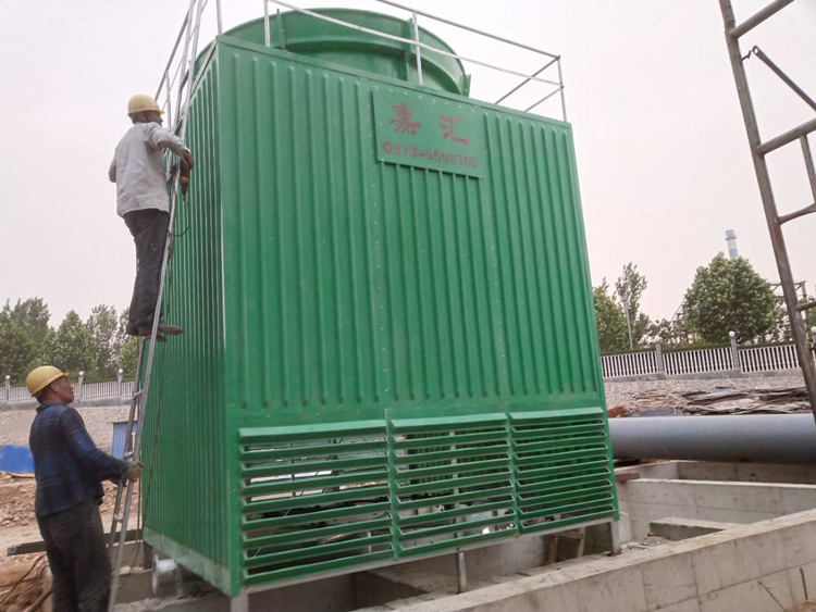 鶴壁150T噴霧式冷卻塔安裝完畢