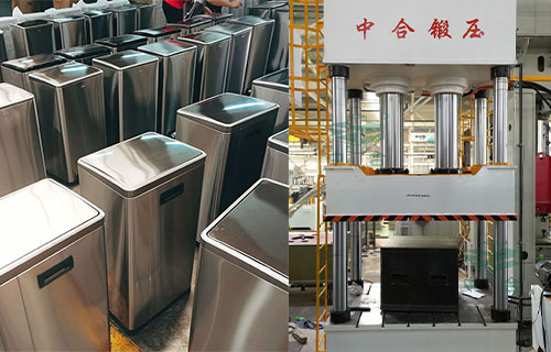 500噸三梁四柱液壓機-不銹鋼垃圾桶生產(chǎn)設(shè)備